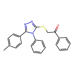 2-{[5-(4-methylphenyl)-4-phenyl-4H-1,2,4-triazol-3-yl]sulfanyl}-1-phenylethanone structure