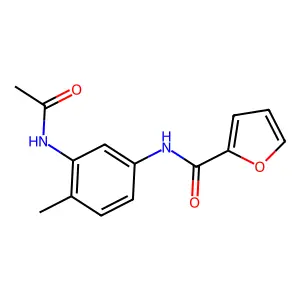 N-(3-acetamido-4-methylphenyl)furan-2-carboxamide structure
