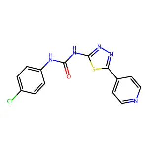 1-(4-Chlorophenyl)-3-(5-pyridin-4-yl-1,3,4-thiadiazol-2-yl)urea structure
