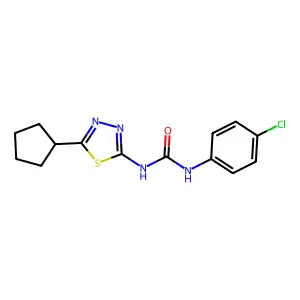 1-(4-Chlorophenyl)-3-(5-cyclopentyl-1,3,4-thiadiazol-2-yl)urea structure