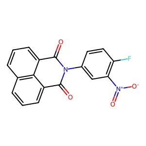 2-(4-fluoro-3-nitrophenyl)-1H-benzo[de]isoquinoline-1,3(2H)-dione structure