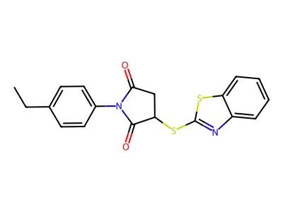 3-(1,3-Benzothiazol-2-ylsulfanyl)-1-(4-ethylphenyl)pyrrolidine-2,5-dione structure