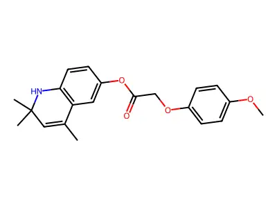 2,2,4-Trimethyl-1,2-dihydroquinolin-6-yl (4-methoxyphenoxy)acetate structure