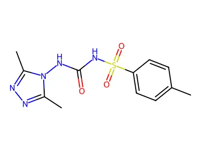 1-(3,5-Dimethyl-1,2,4-triazol-4-yl)-3-(4-methylphenyl)sulfonylurea structure