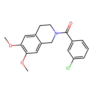 (3-chlorophenyl)(6,7-dimethoxy-3,4-dihydroisoquinolin-2(1H)-yl)methanone structure