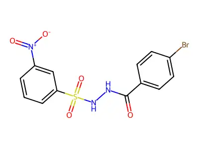 N'-(4-bromobenzoyl)-3-nitrobenzenesulfonohydrazide structure