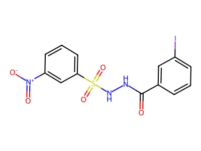 3-nitro-N'-(3-iodobenzoyl)benzenesulfonohydrazide structure