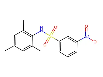 3-nitro-N-(2,4,6-trimethylphenyl)benzenesulfonamide structure