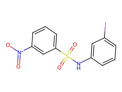 N-(3-iodophenyl)-3-nitrobenzenesulfonamide structure