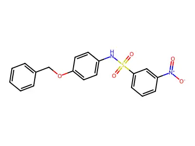 3-nitro-N-(4-phenylmethoxyphenyl)benzenesulfonamide structure