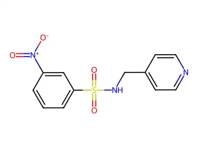 3-nitro-N-(pyridin-4-ylmethyl)benzenesulfonamide structure