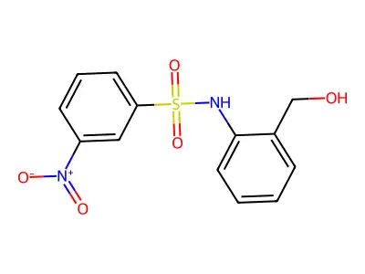 N-[2-(hydroxymethyl)phenyl]-3-nitrobenzenesulfonamide structure