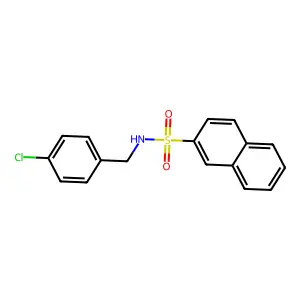 N-(4-chlorobenzyl)naphthalene-2-sulfonamide structure