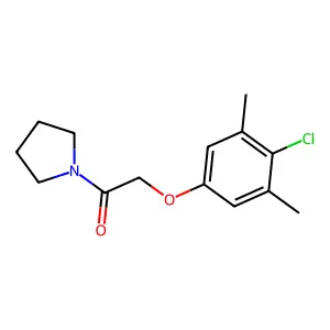 1-[(4-Chloro-3,5-dimethylphenoxy)acetyl]pyrrolidine structure