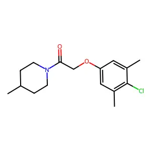 2-(4-Chloro-3,5-dimethylphenoxy)-1-(4-methylpiperidin-1-yl)ethanone structure
