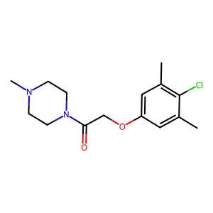 2-(4-Chloro-3,5-dimethylphenoxy)-1-(4-methylpiperazin-1-yl)ethanone structure
