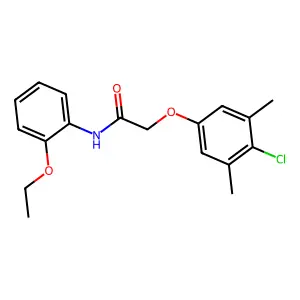 2-(4-chloro-3,5-dimethylphenoxy)-N-(2-ethoxyphenyl)acetamide structure