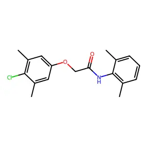 2-(4-chloro-3,5-dimethylphenoxy)-N-(2,6-dimethylphenyl)acetamide structure