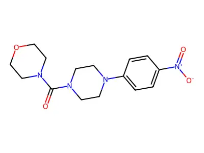 Morpholin-4-yl[4-(4-nitrophenyl)piperazin-1-yl]methanone structure
