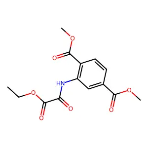 Methyl 2-[(ethoxycarbonyl)carbonylamino]-4-(methoxycarbonyl)benzoate structure