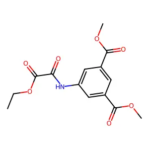 Dimethyl 5-[(2-ethoxy-2-oxoacetyl)amino]benzene-1,3-dicarboxylate structure