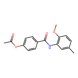 4-[(2-Methoxy-5-methylanilino)carbonyl]phenyl acetate structure