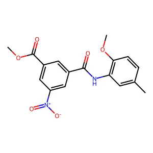 Methyl 3-[(2-methoxy-5-methylphenyl)carbamoyl]-5-nitrobenzoate structure