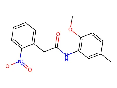 N-(2-methoxy-5-methylphenyl)-2-(2-nitrophenyl)acetamide structure