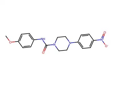 N-(4-methoxyphenyl)-4-(4-nitrophenyl)piperazine-1-carboxamide structure