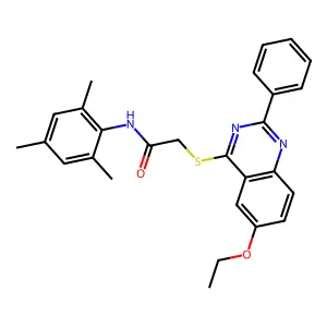 2-((6-Ethoxy-2-phenylquinazolin-4-yl)thio)-N-mesitylacetamide structure