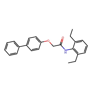 N-(2,6-diethylphenyl)-2-(4-phenylphenoxy)acetamide structure