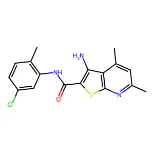 3-amino-N-(5-chloro-2-methylphenyl)-4,6-dimethylthieno[2,3-b]pyridine-2-carboxamide structure