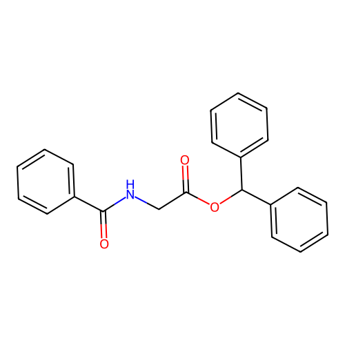 Benzhydryl 2-benzamidoacetate structure