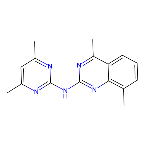 N-(4,6-dimethylpyrimidin-2-yl)-4,8-dimethylquinazolin-2-amine structure