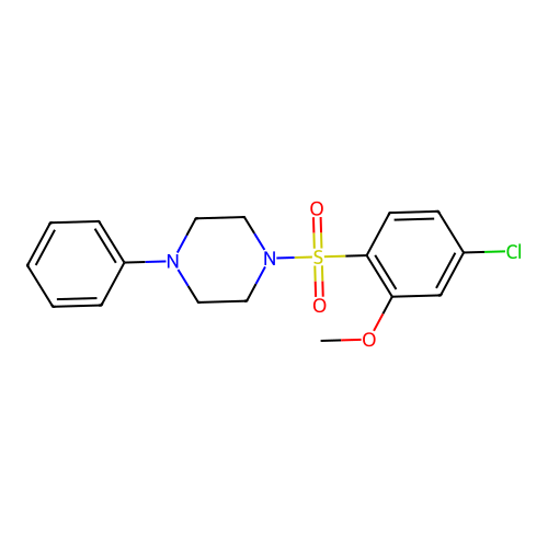 1-(4-Chloro-2-methoxyphenyl)sulfonyl-4-phenylpiperazine structure
