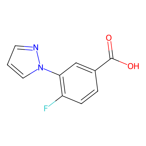 4-fluoro-3-(1H-pyrazol-1-yl)benzoic acid structure
