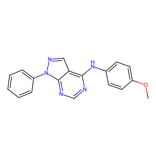 N-(4-methoxyphenyl)-1-phenyl-1H-pyrazolo[3,4-d]pyrimidin-4-amine structure