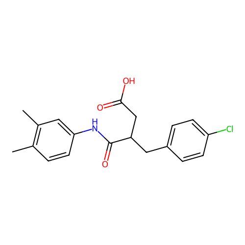 3-(4-Chlorobenzyl)-4-[(3,4-dimethylphenyl)amino]-4-oxobutanoic acid structure