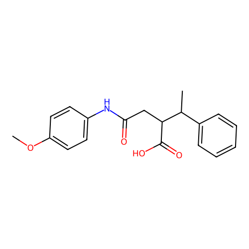 2-[(4-Methoxy-phenylcarbamoyl)-methyl]-3-phenyl-butyric acid structure