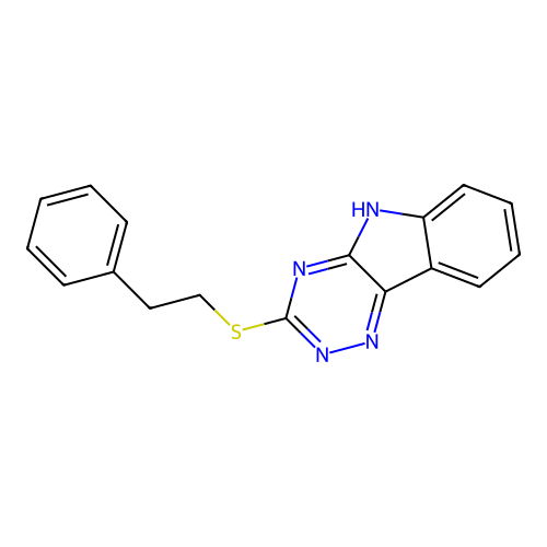9H-1,3,4,9-Tetraazafluorene, 2-phenethylsulfanyl- structure