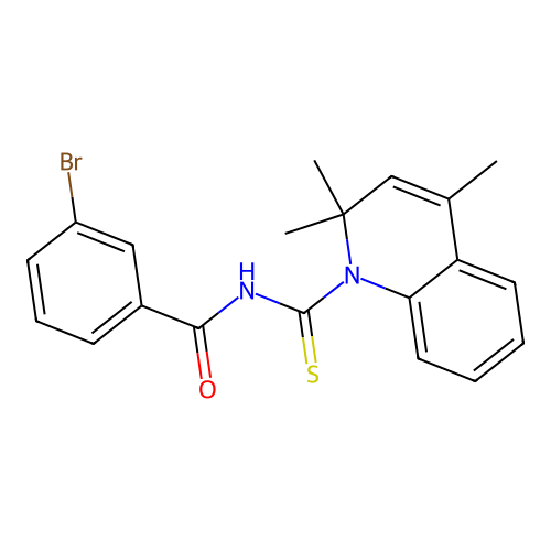 3-bromo-N-[(2,2,4-trimethylquinolin-1(2H)-yl)carbonothioyl]benzamide structure