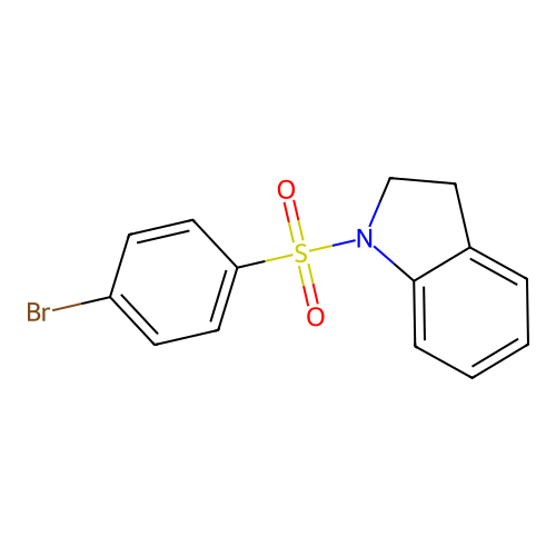 1-[(4-bromophenyl)sulfonyl]-2,3-dihydro-1H-indole structure