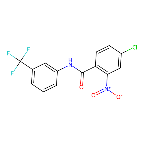 4-chloro-2-nitro-N-[3-(trifluoromethyl)phenyl]benzamide structure