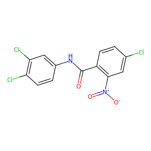 4-chloro-N-(3,4-dichlorophenyl)-2-nitrobenzamide structure