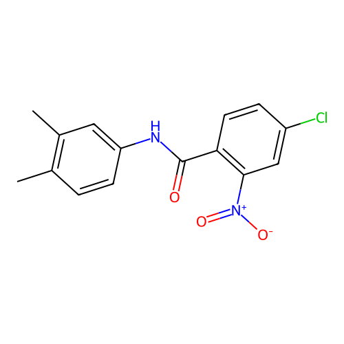 4-chloro-N-(3,4-dimethylphenyl)-2-nitrobenzamide structure