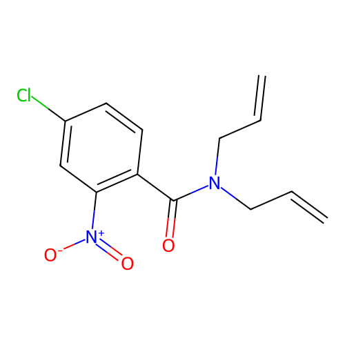 4-chloro-2-nitro-N,N-di(prop-2-en-1-yl)benzamide structure