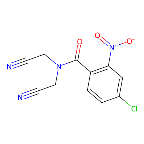 4-chloro-N,N-bis(cyanomethyl)-2-nitrobenzamide structure
