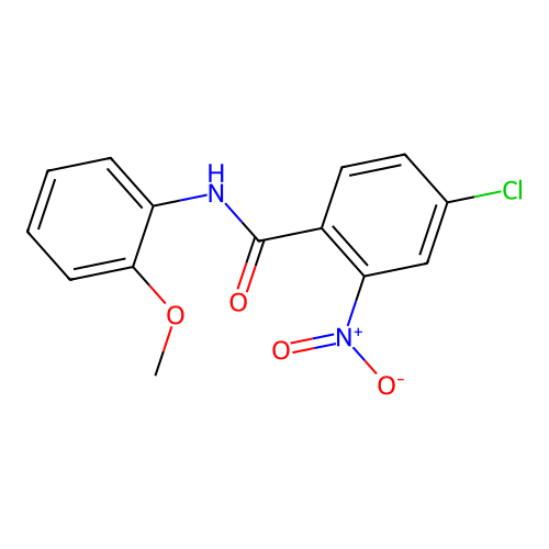 4-chloro-N-(2-methoxyphenyl)-2-nitrobenzamide structure