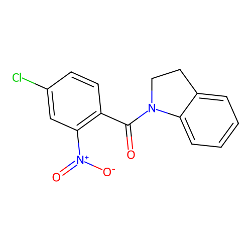 (4-Chloro-2-nitro-phenyl)-(2,3-dihydro-indol-1-yl)-methanone structure