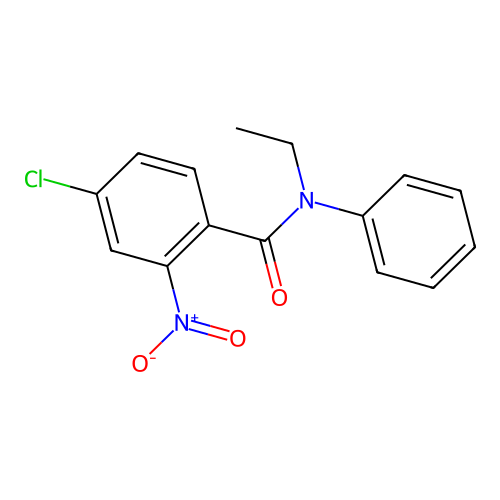 4-chloro-N-ethyl-2-nitro-N-phenylbenzamide structure